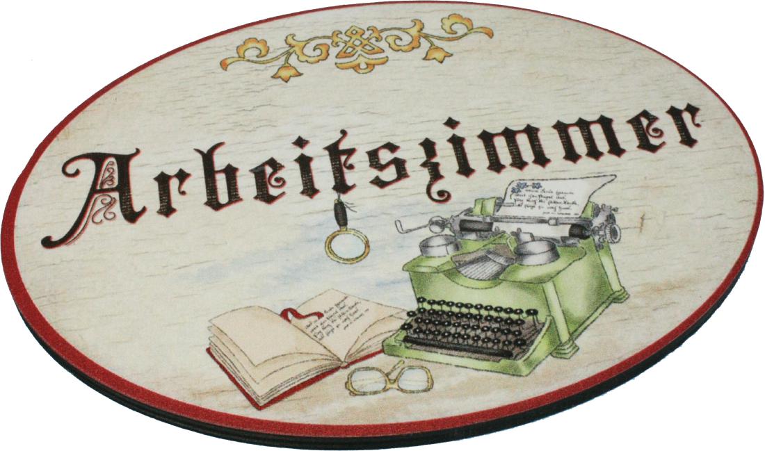 Tuerschilder Antik Birkensperrholz Deutsch