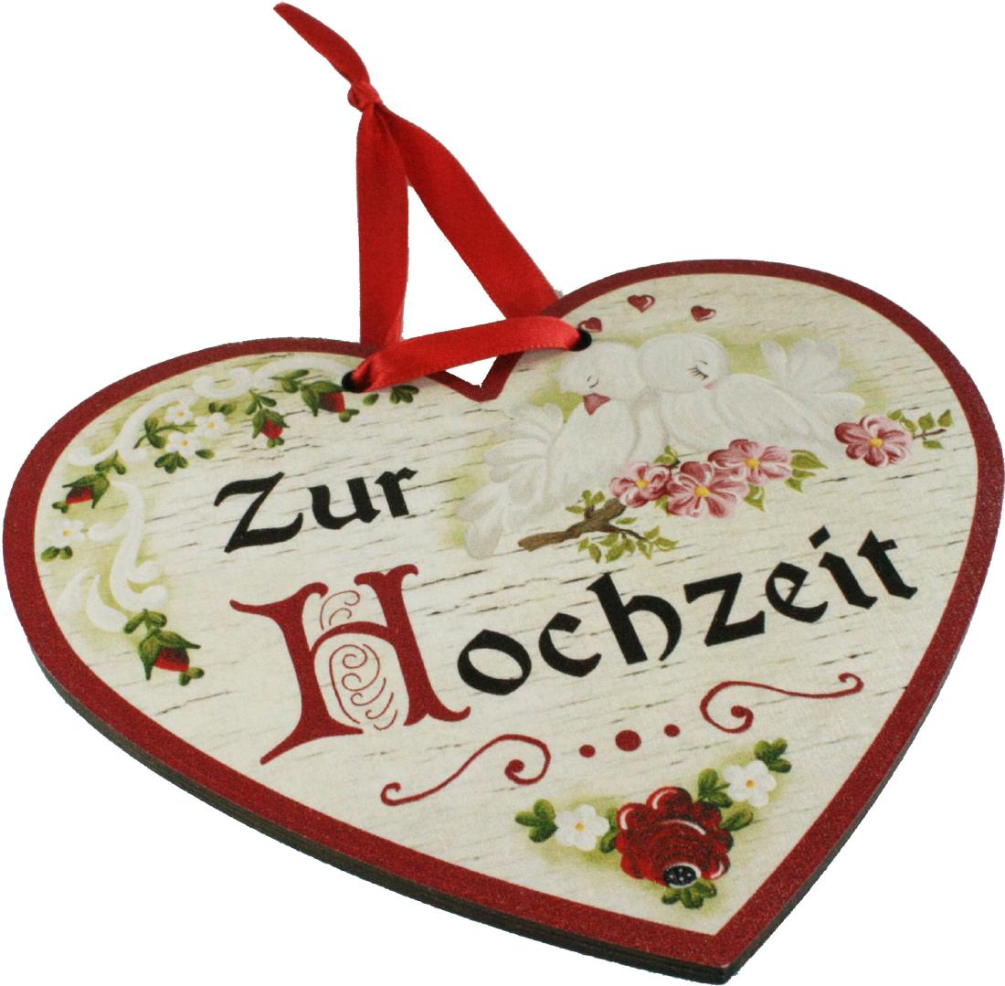 Holz Geschenk Herzen bunt bedruckt Zur Hochzeit