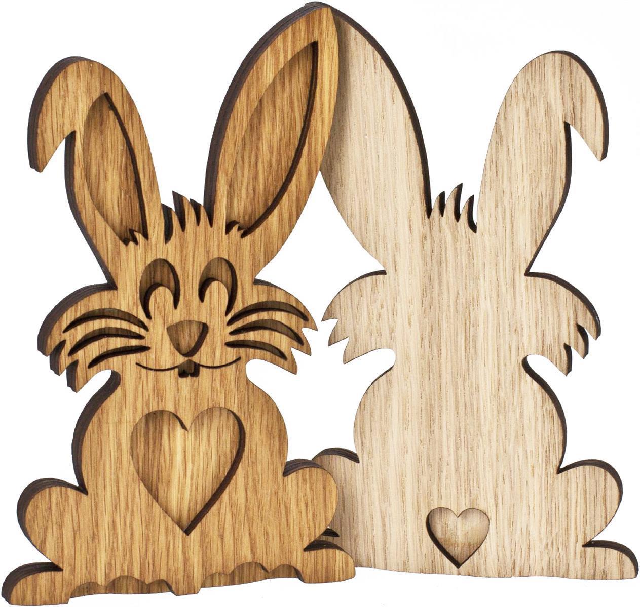 Osterhase aus Eiche Schichtholz