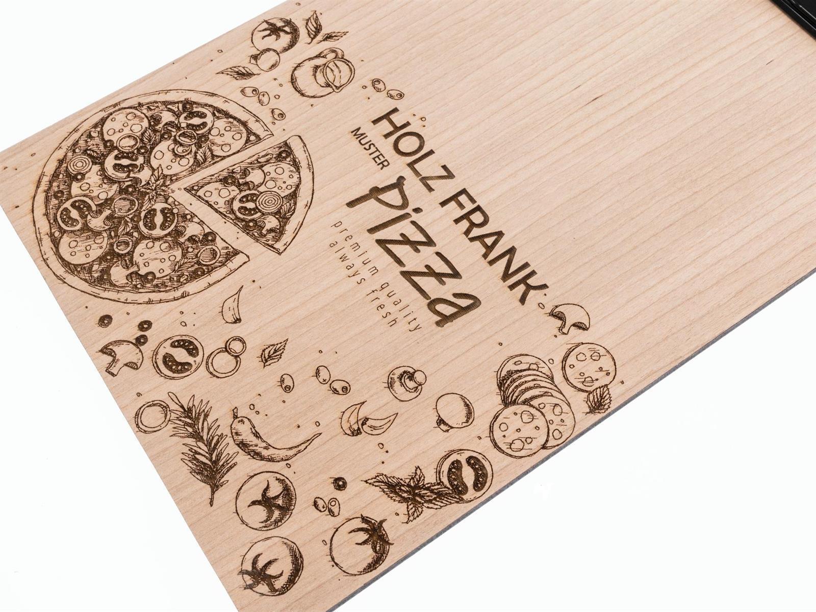 Klemmbrett mit Holzklemme aus Kirsch Holz DIN A5 Schraubenfarbe Silber