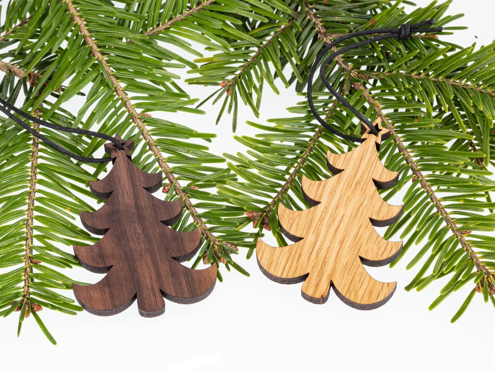 Holz Weihnachtsbaumschmuck Tannenbaum mit Sternspitze