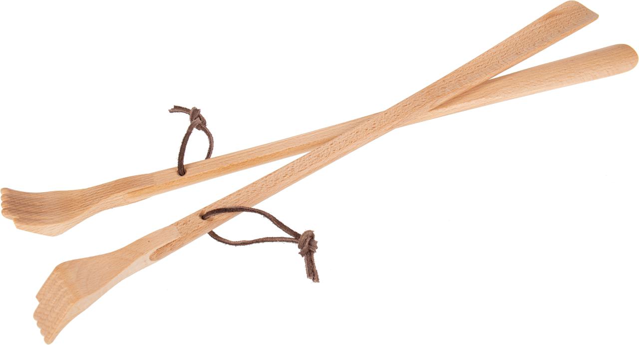 2-in-1 Schuhlöffel und Rückenkratzer aus geöltem Buchenholz - Praktisch und langlebig