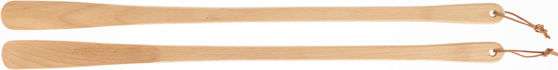 XXL Schuhlöffel aus Buche geölt | 63 cm mit Lederband | Elegantes Design