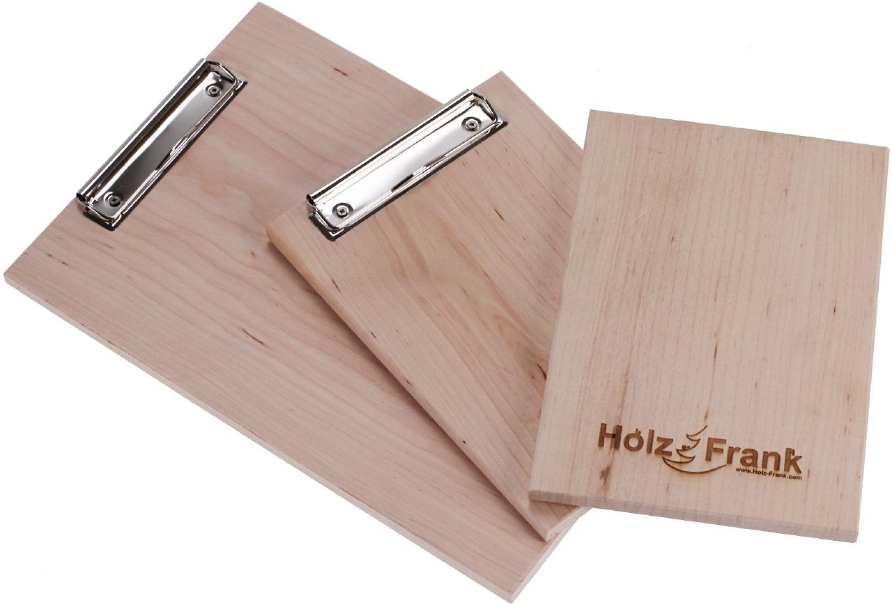 Holz Klemmbrett aus Erle Massivholz