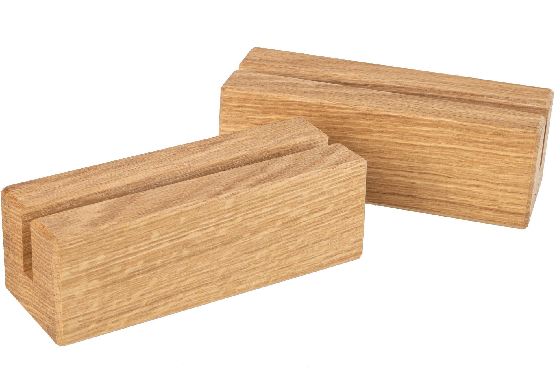 Tischaufsteller / Tischdisplay aus geöltem Eichenholz - 15 x 5 x 5,5 cm