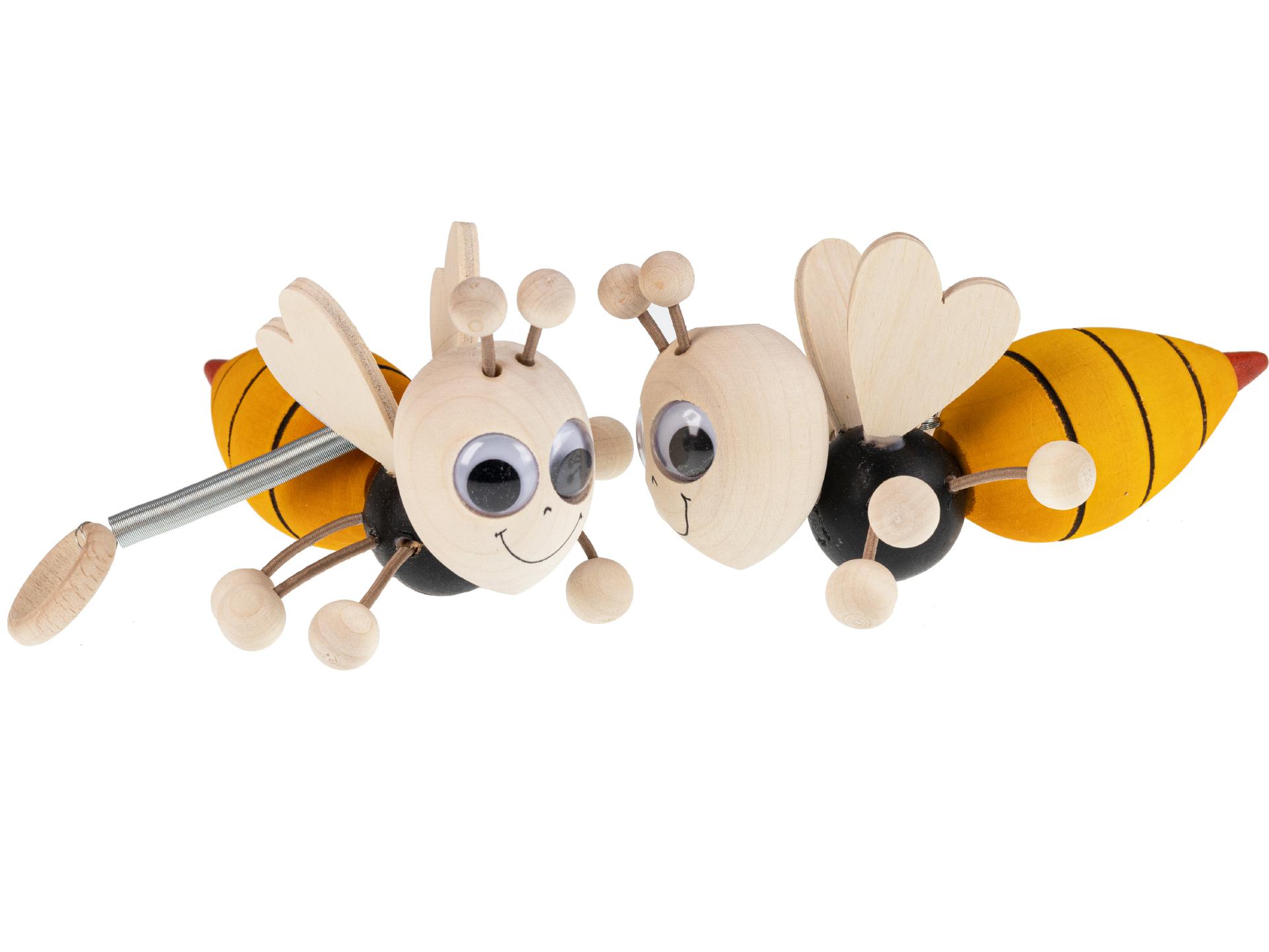 Schwingfiguren / Hüpftiere aus Holz - Biene