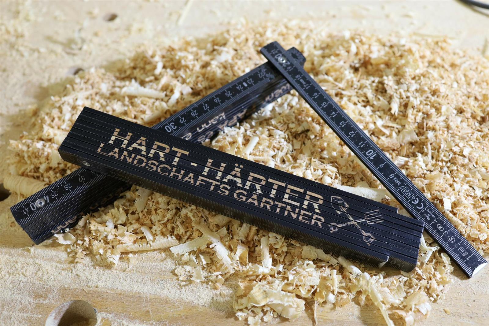 Hart Haerter Landschaftsgaertner Zollstock Schwarzer Meterstab