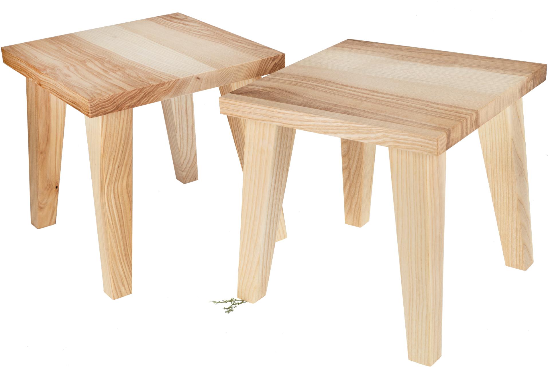 Kinderhocker aus massiv Esche geölt - Holzhocker 27 x 27 x 27 cm