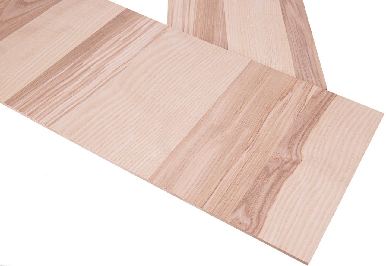 Holzplatte Esche Furnier FSC AB Qualitaet mit Kern MDF Kern