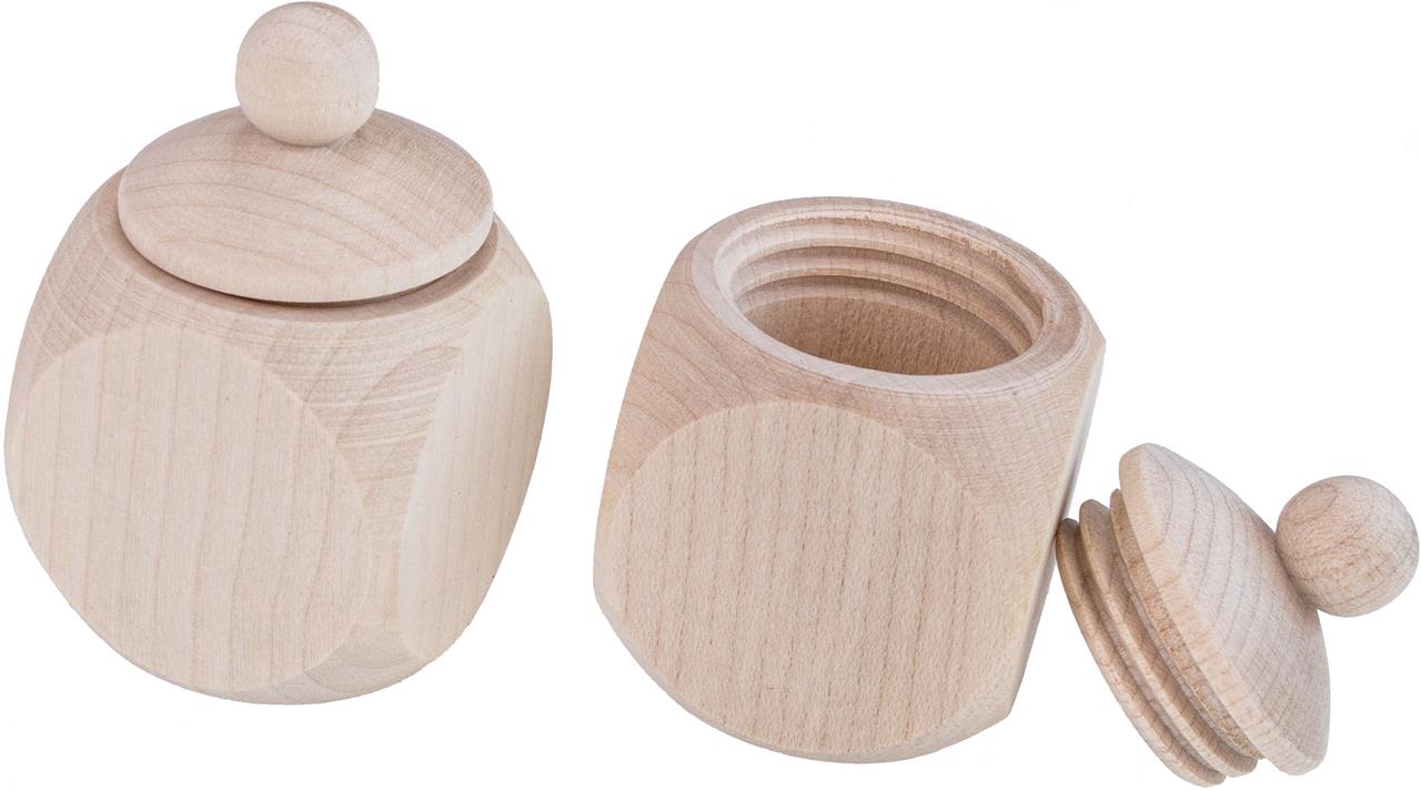 Doeschen mit Schraubdeckel aus unbehandeltem Ahorn Holz