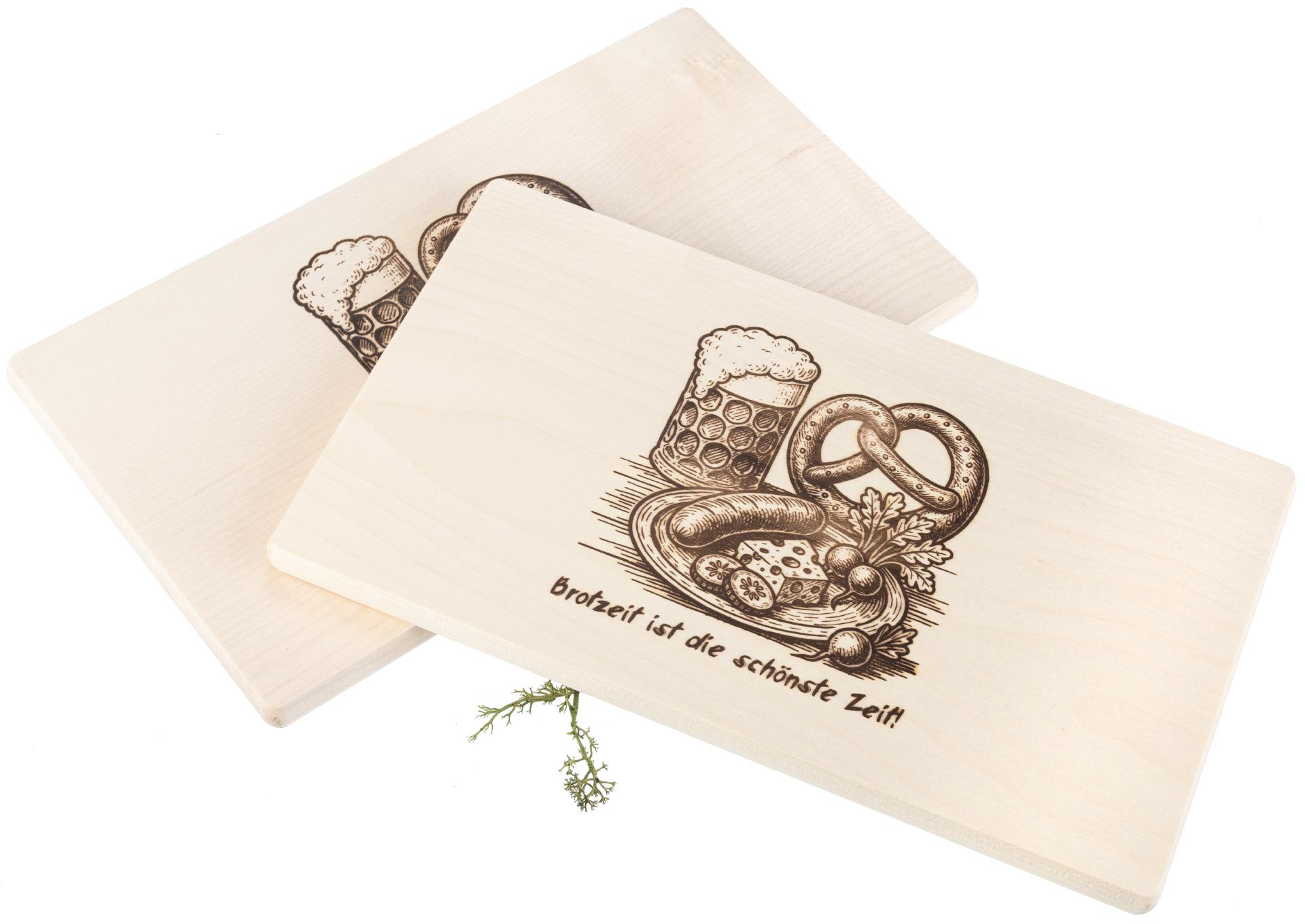 Frühstücksbrett FSC® Ahorn 26 x 15 x 1,2 cm - Brotzeit schönste Zeit!