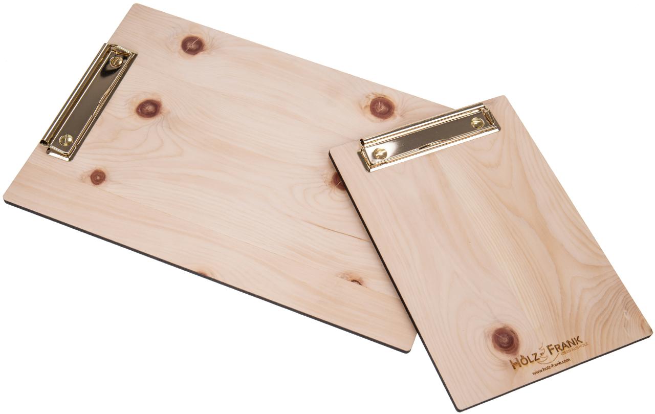 Holz Klemmbrett aus duftendem Zirbenholz