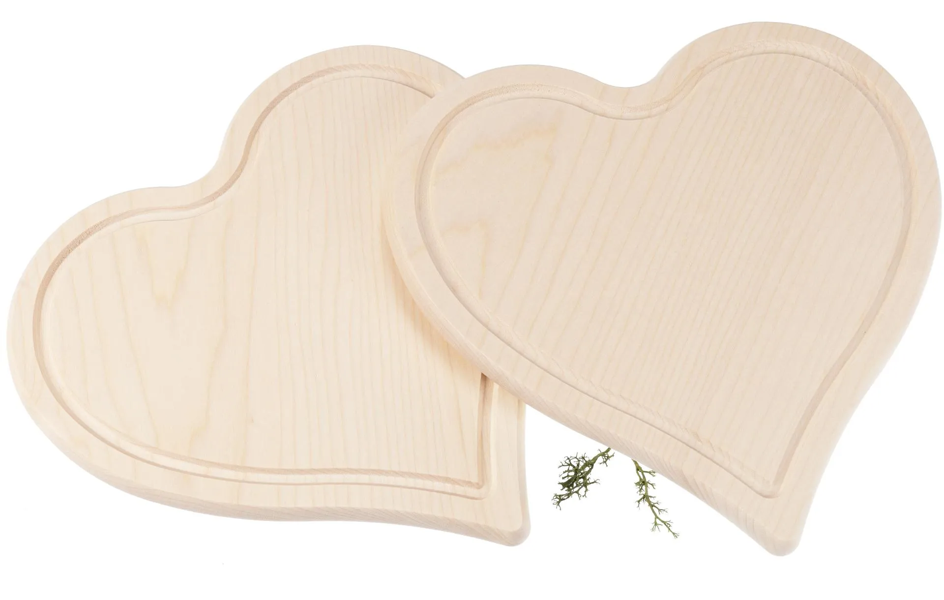 Herz Schneidebrett aus FSC® Ahorn - 24 x 24 x 1,5 cm - mit Saftrille