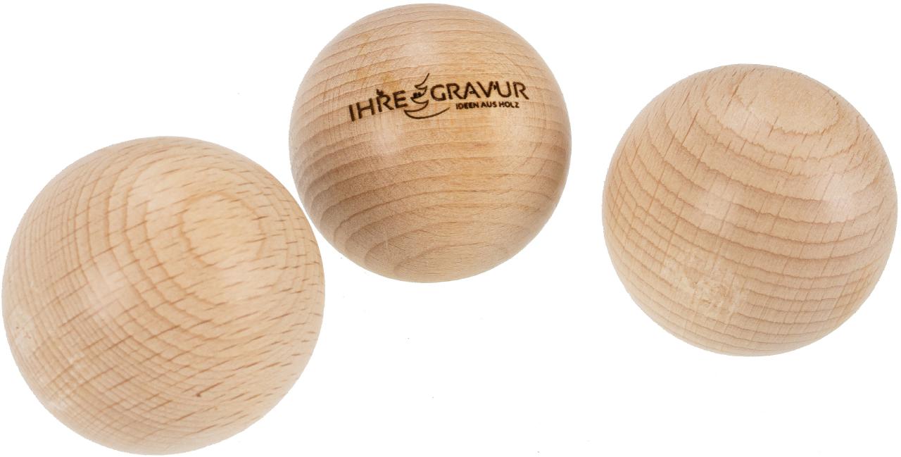 Holz Handschmeichler Massage Kugel 6 cm aus Buche – Faszienball