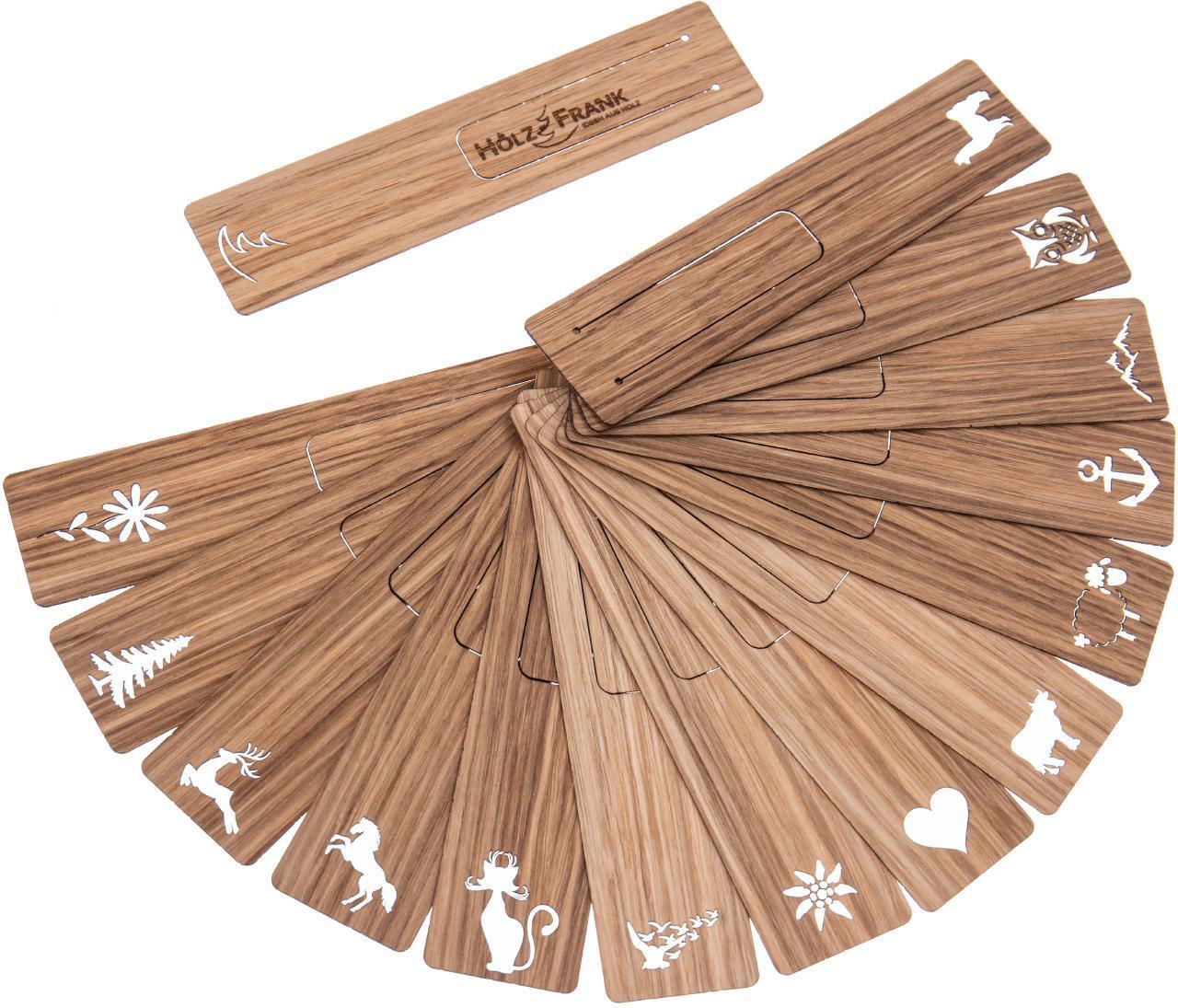 Personalisiertes Holz Lesezeichen mit Laser Gravur Laerche bis