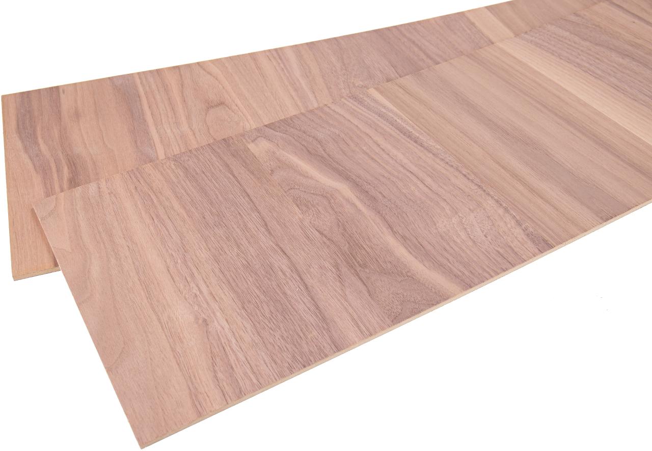 Holzplatte Nussbaum Furnier AB Qualitaet MDF Kern
