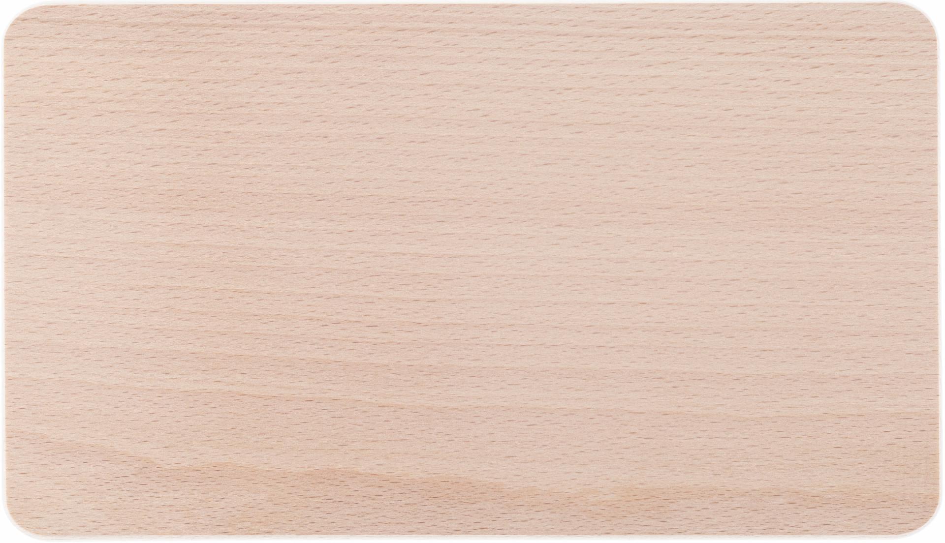 Individuelles Frühstücksbrettchen aus Buche 26 x 15 x 1,2 cm mit Lasergravur bis 10 cm²