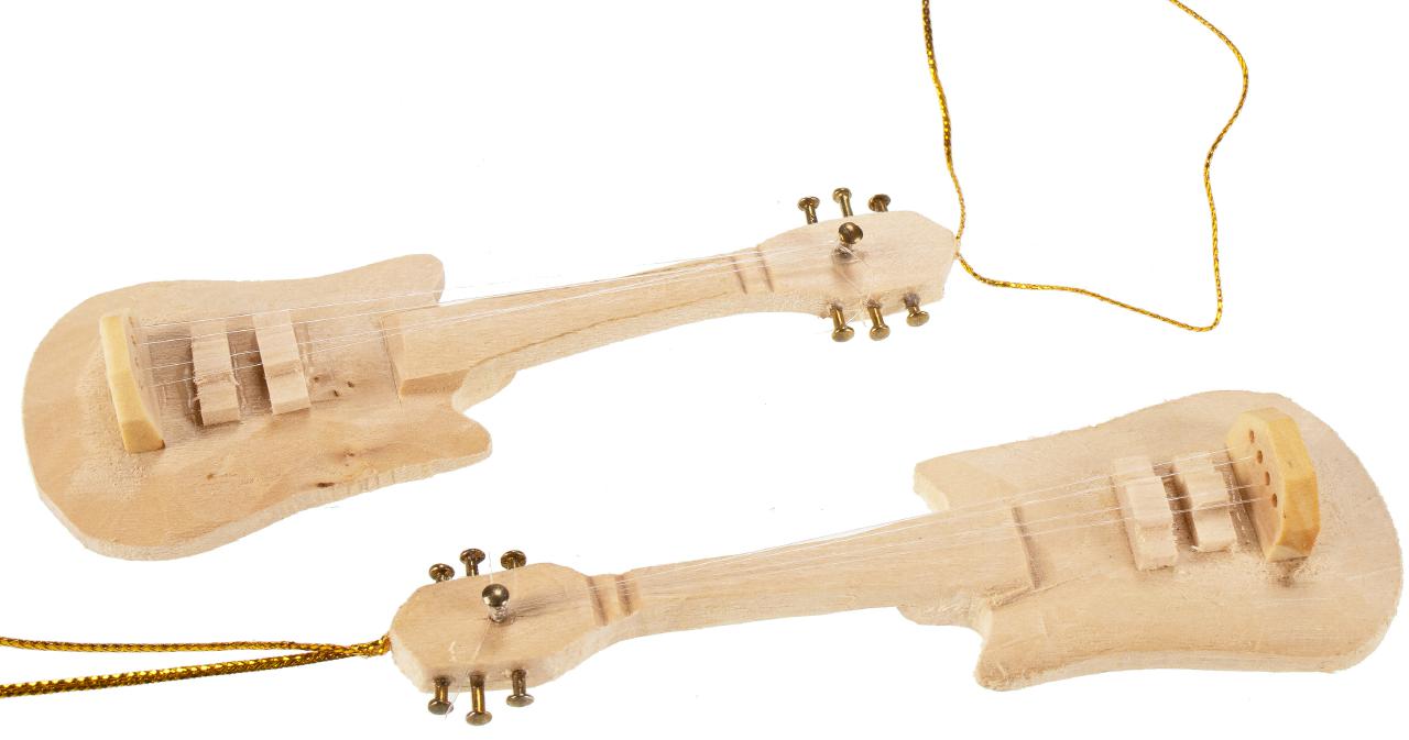 Weihnachtsbaumschmuck Gitarre aus Linden Holz