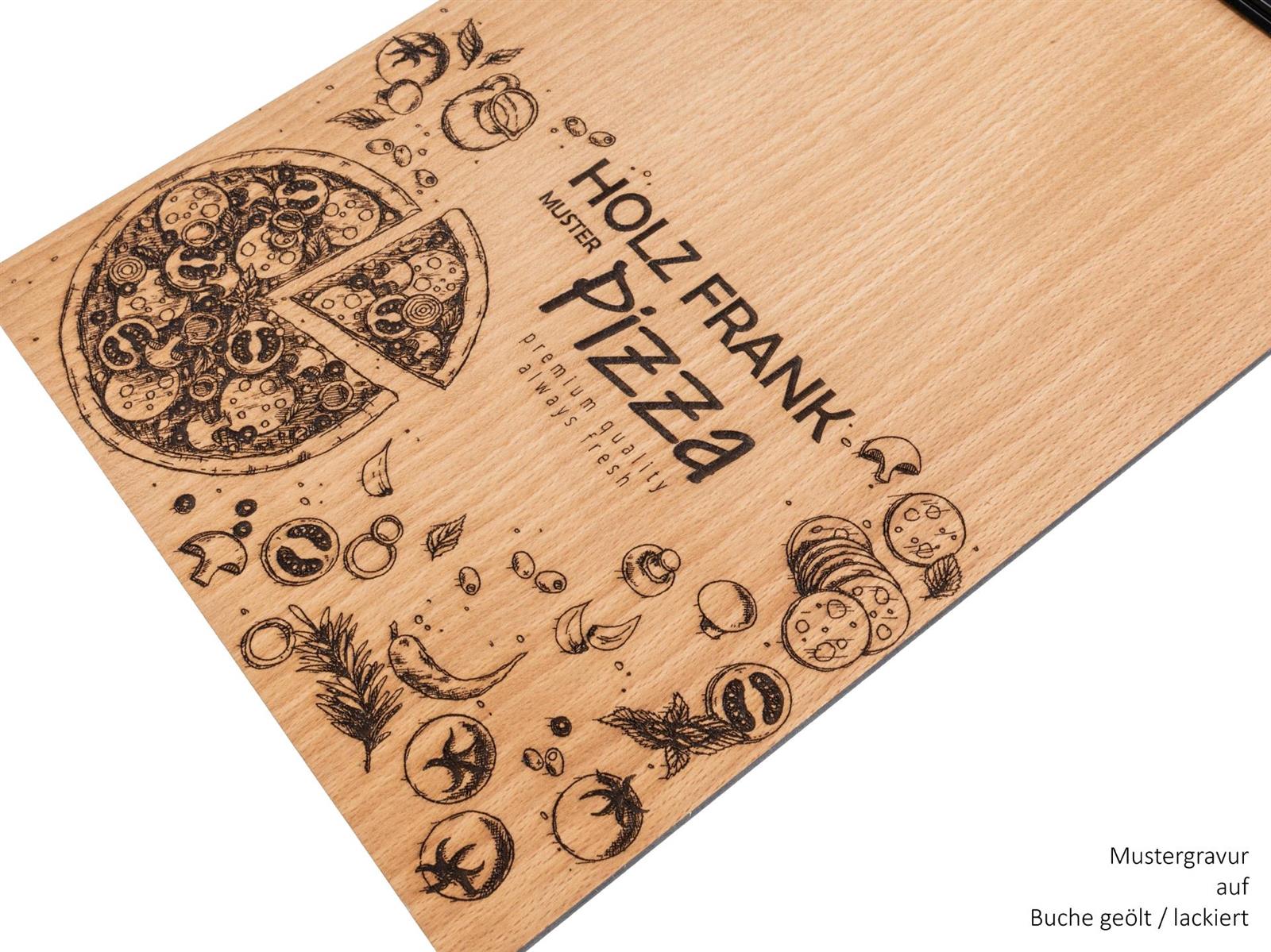 Holz Klemmbrett Buche geoelt mit Gummiband