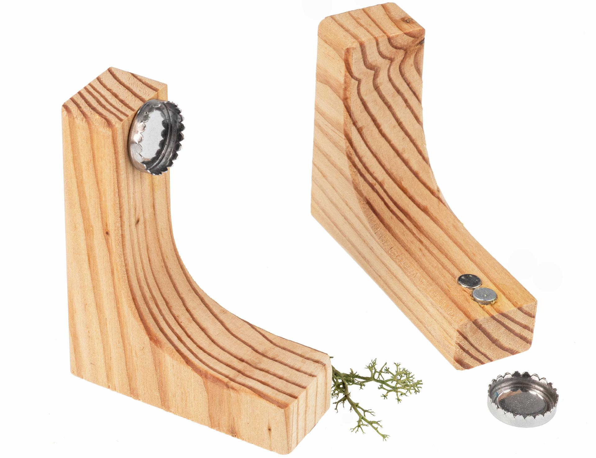 Magnetischer Seifenhalter aus Lärchenholz für Badezimmer und Küche