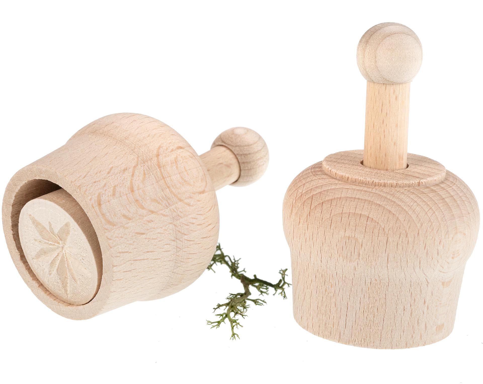 Butterdurchstoßform / Butterstempel aus massivem Ahornholz