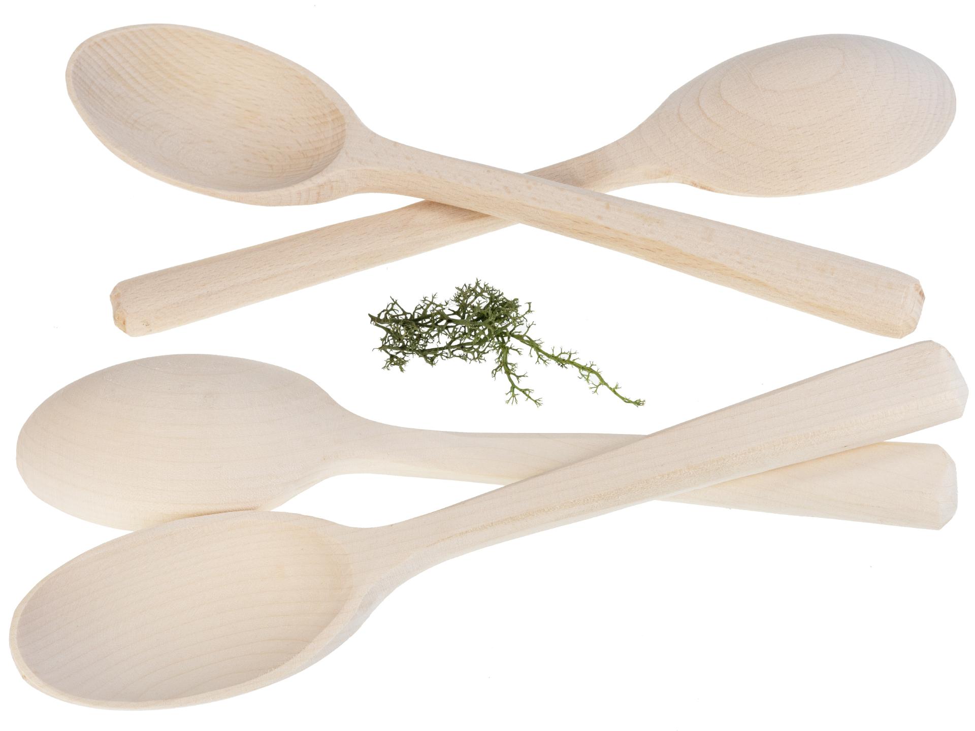 Handgefertigter Buchenholz Kochlöffel – Perfekt als Käselöffel – 30 cm Länge