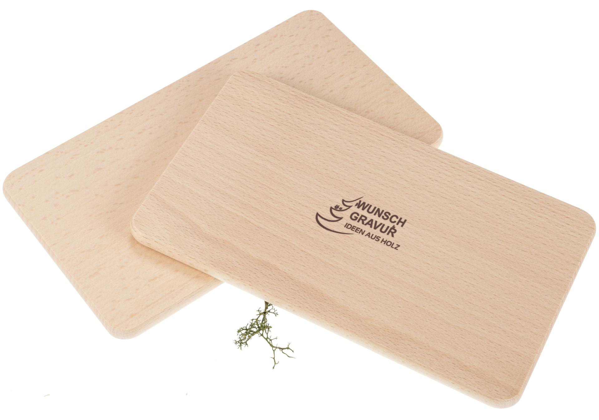 Individuelles Frühstücksbrettchen aus Buche 26 x 15 x 1,2 cm mit Lasergravur bis 10 cm²