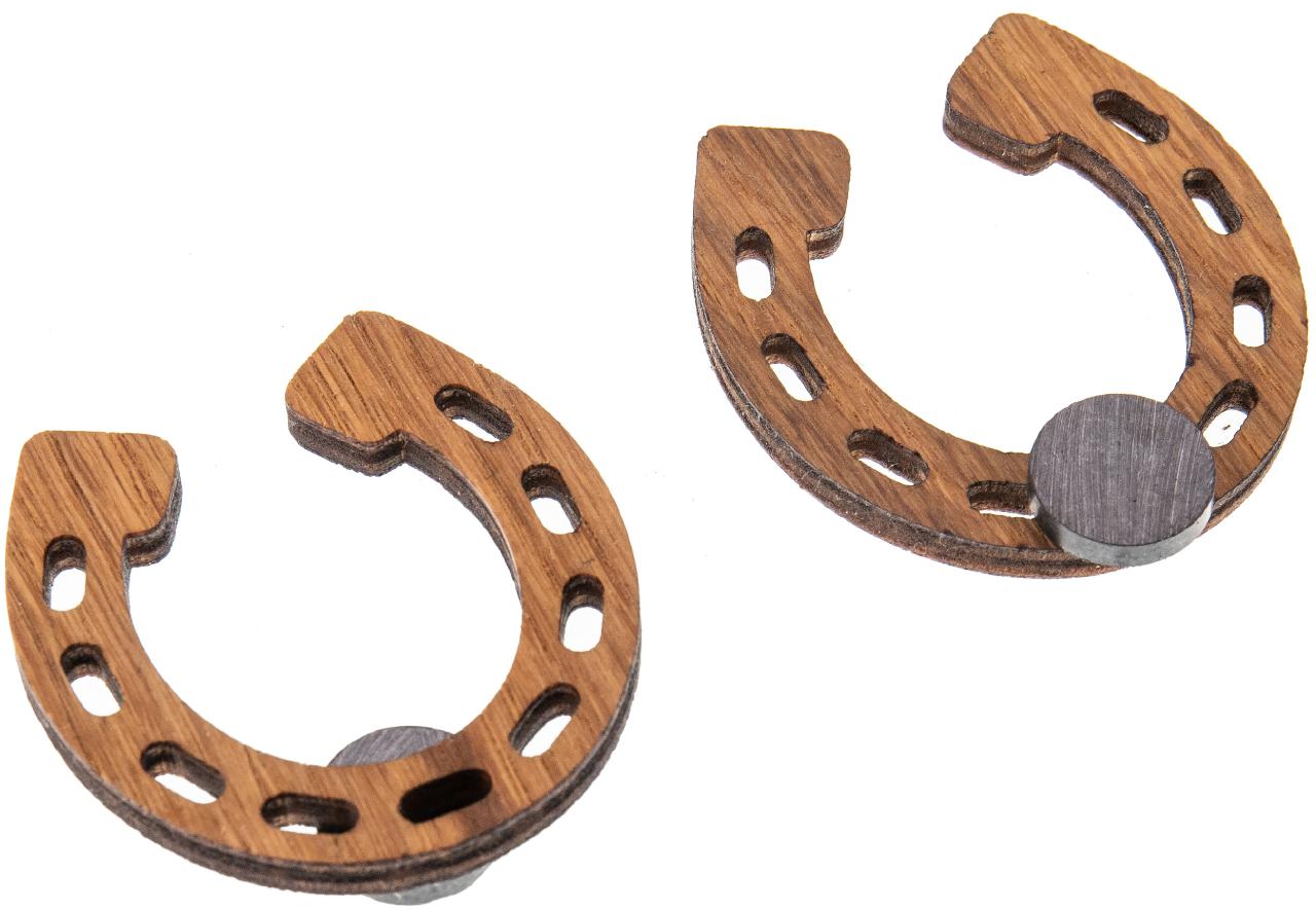 Holz Magnet Eiche geoelt Form: Hufeisen FSC