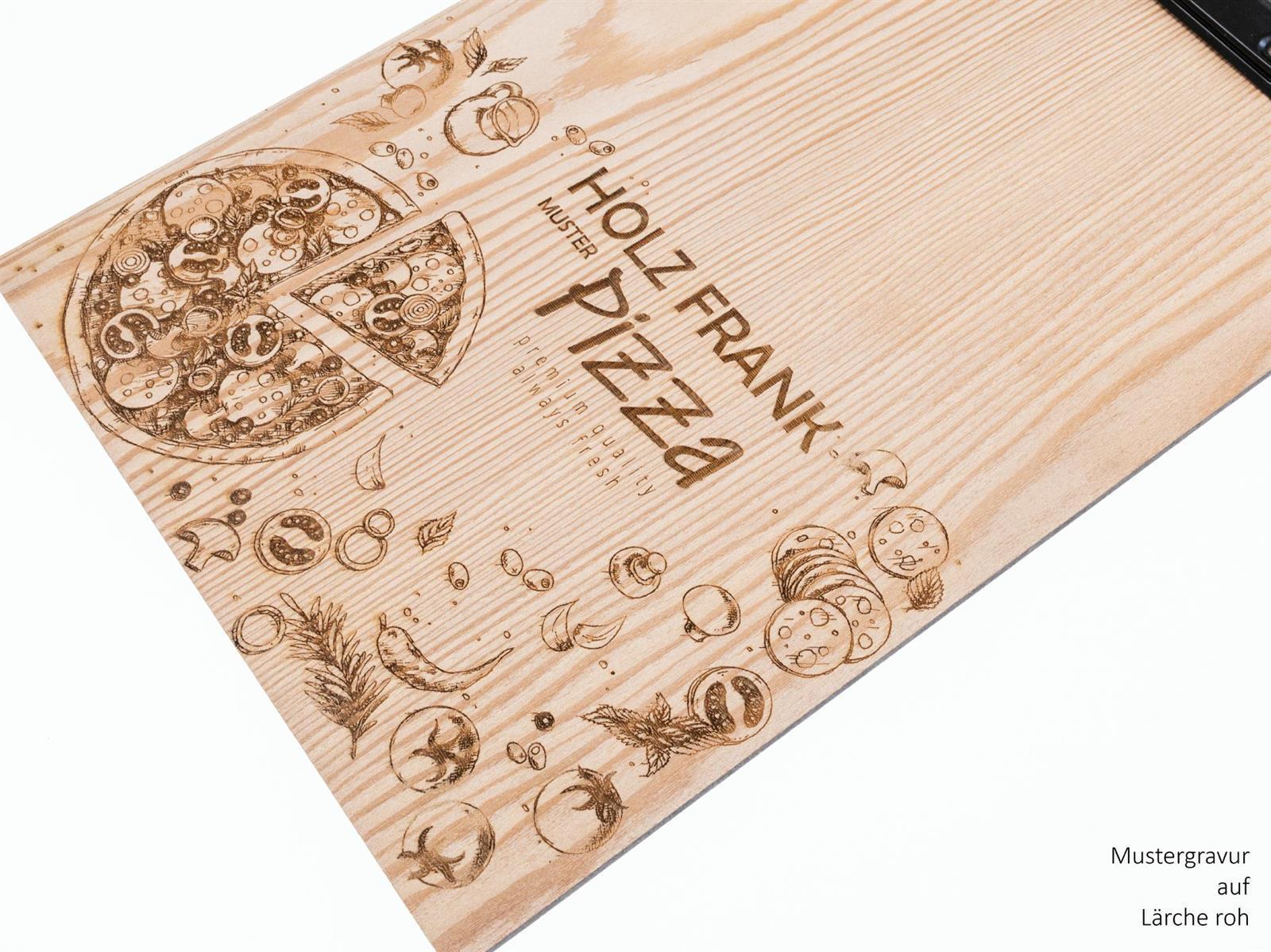 Holz Klemmbrett Laerche roh mit Gummiband
