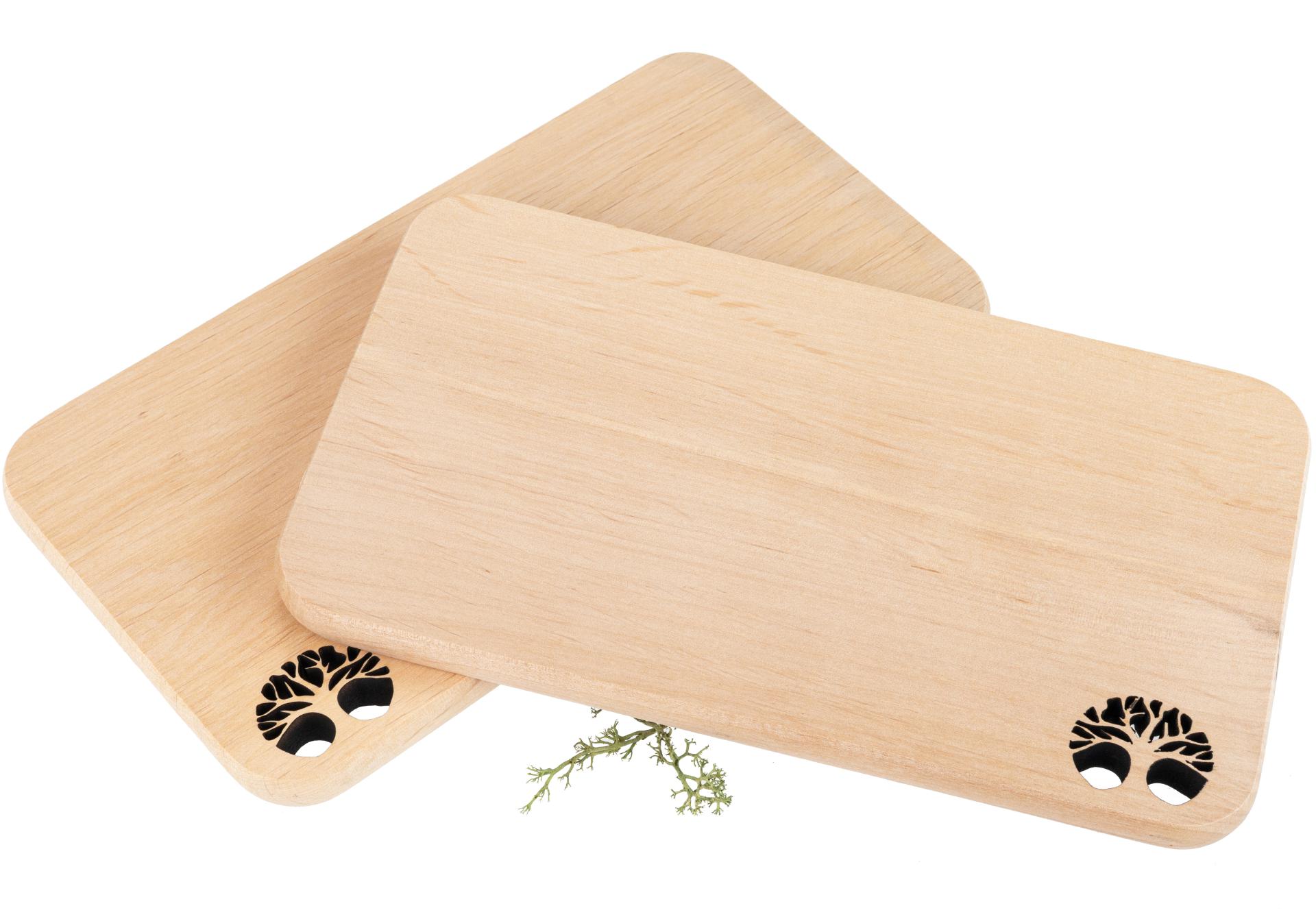 Schneidebrett aus FSC® Erle mit Laserschnitt 22,5 x 12,5 x 1,2 cm - Lebensbaum geölt