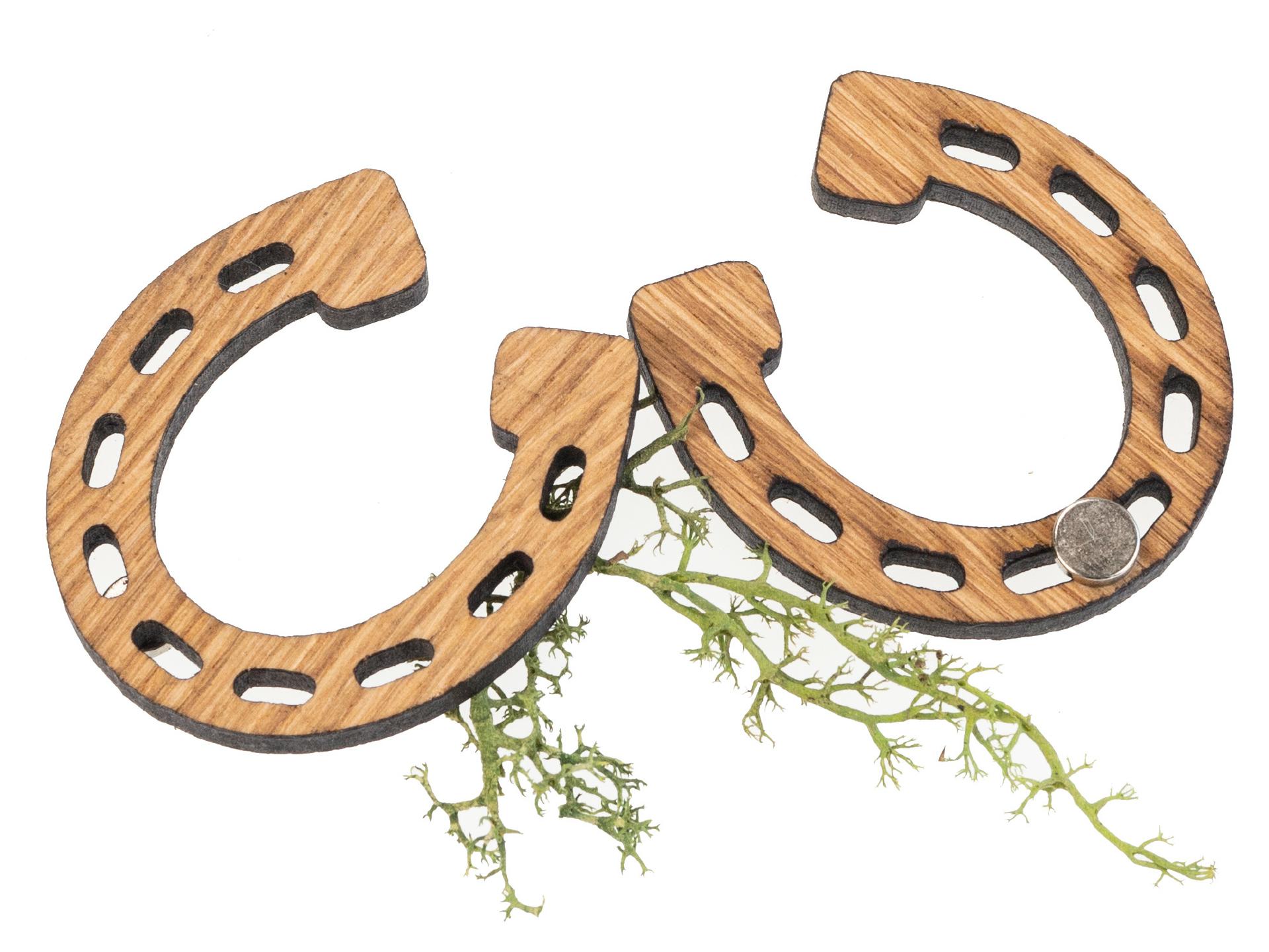Holz Magnet in Hufeisen Form | Eiche geölt FSC® zertifiziert