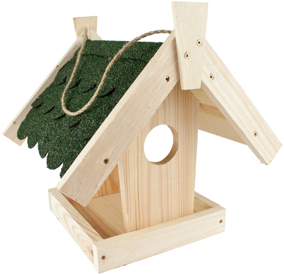 Praktisches Vogelhaus zum Aufhaengen aus Fichtenholz Mit wetterfestem Bitumendach