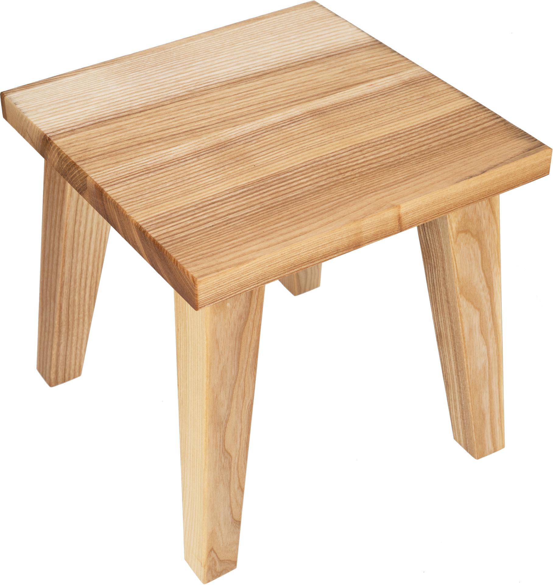 Kinderhocker aus massiv Esche geoelt Holzhocker mit Wald Gravur und Wunschname