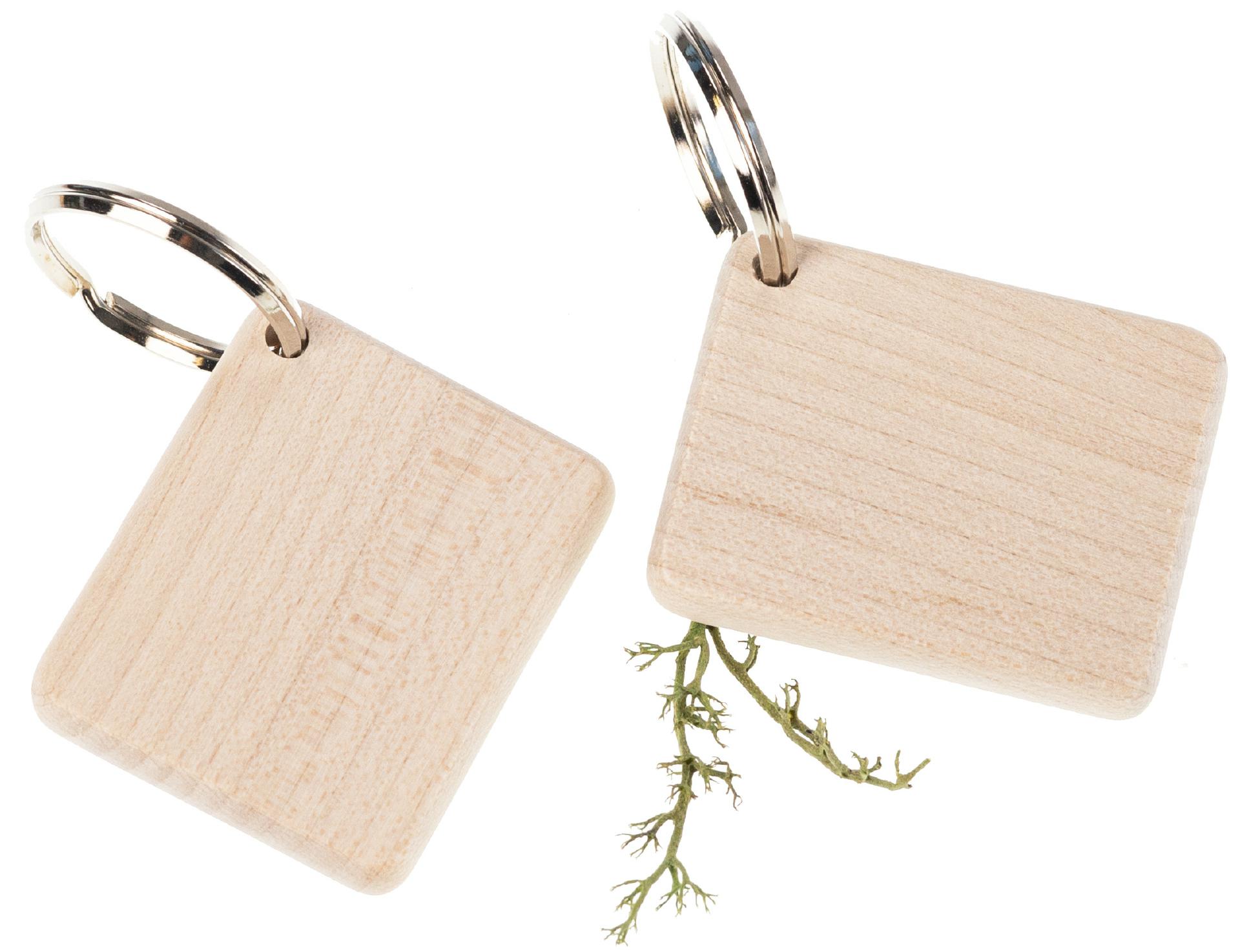 Schlüsselanhänger FSC® Ahornholz | Rechteckig 45x35x5mm