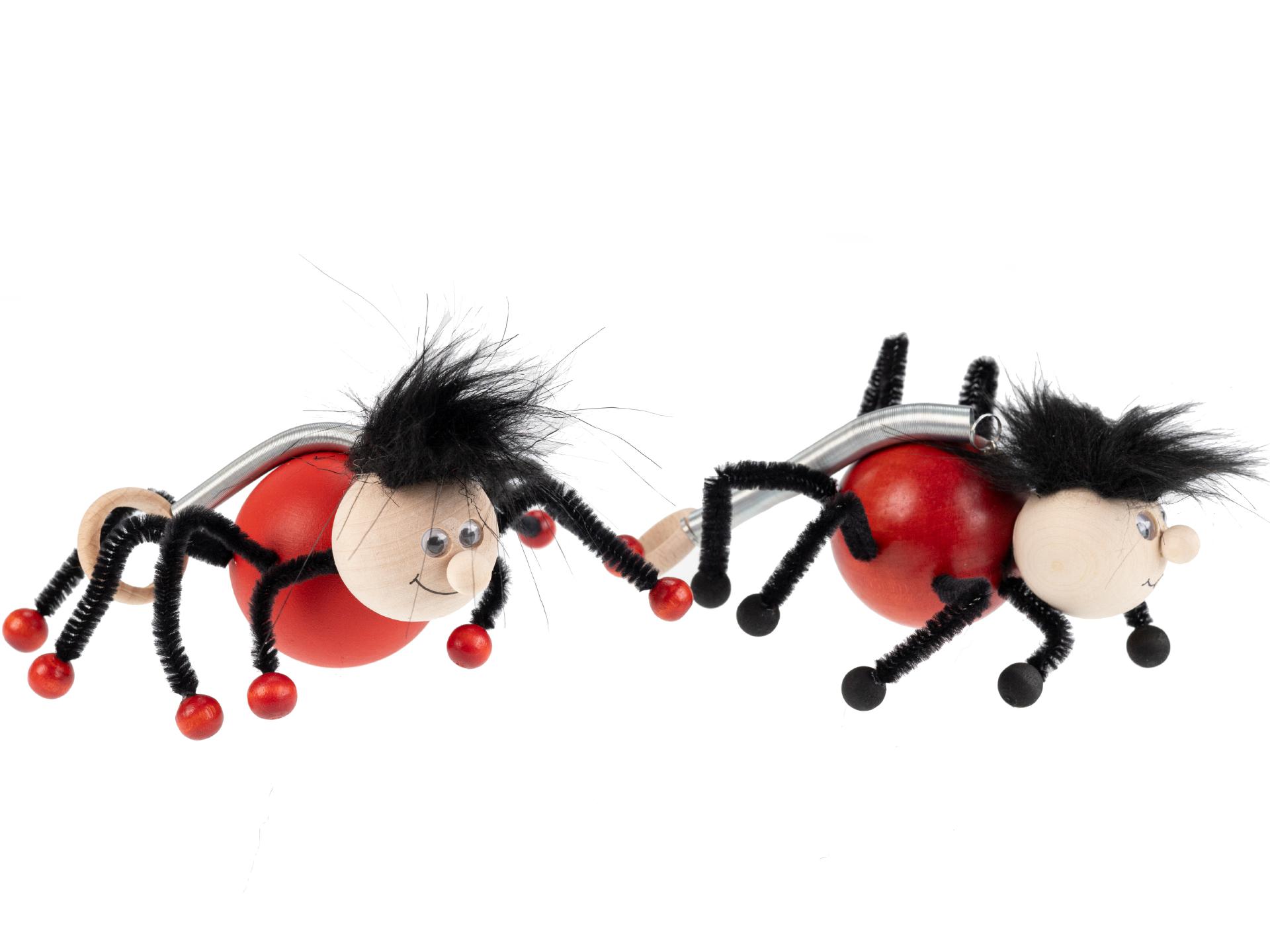 Schwingfiguren / Hüpftiere aus Holz - Spinne
