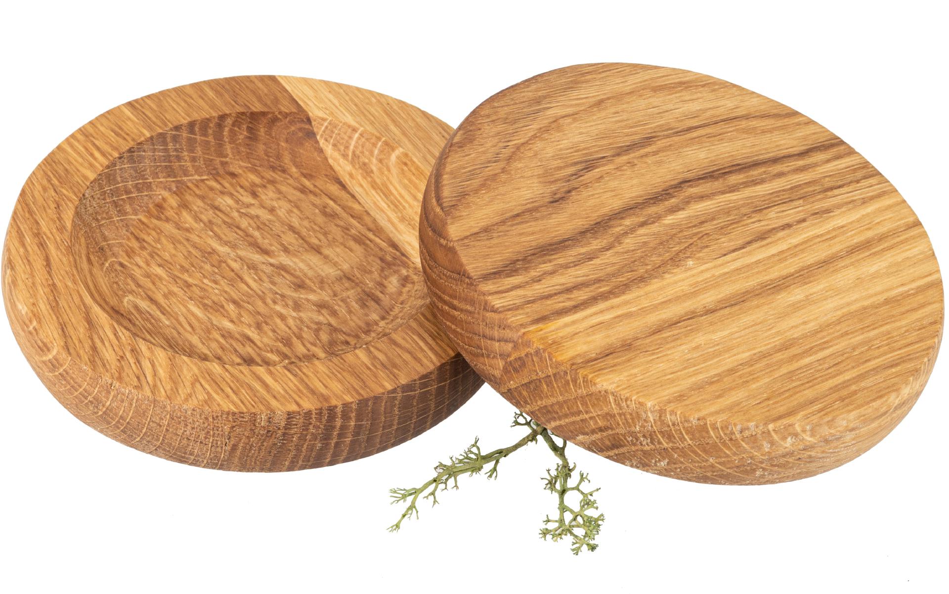 Holz-Schälchen aus Geölter Eiche für Geld und Schmuck - 11,6x2,1 cm