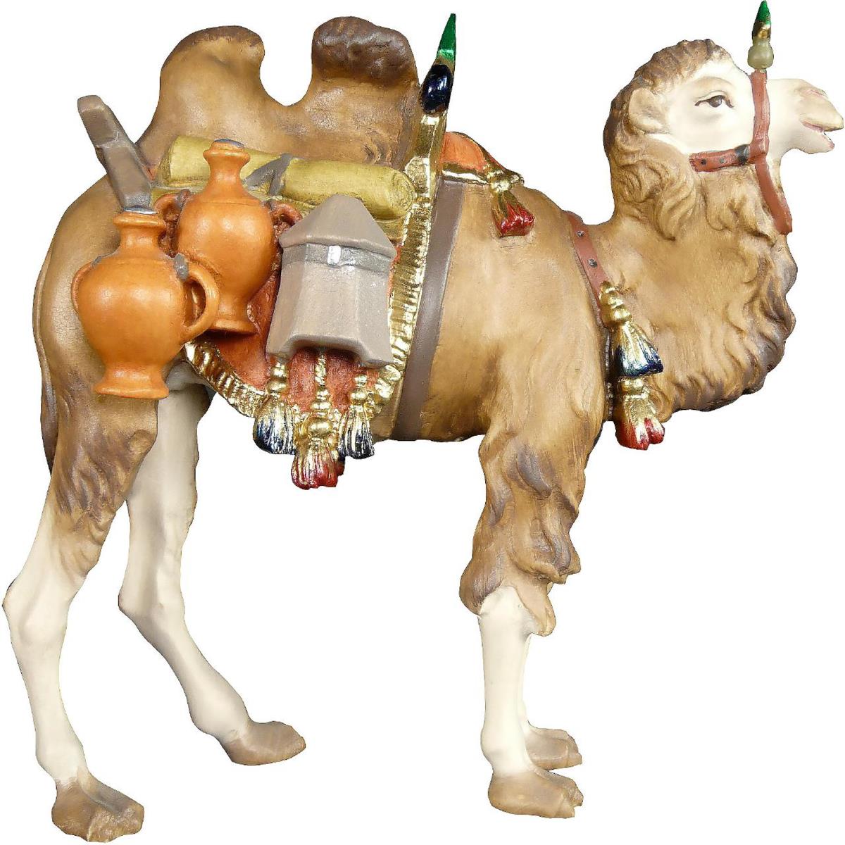 Kamel mit Gepaeck Scholer Krippe natur oder lasiert