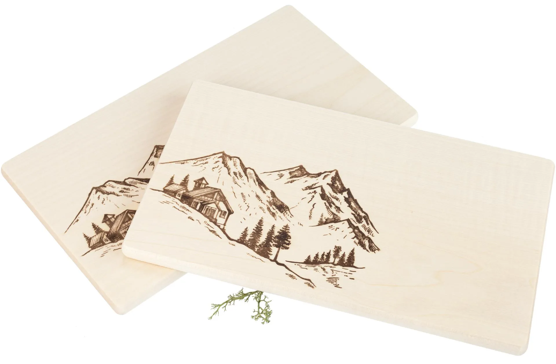 Frühstücksbrett FSC® Ahorn 26 x 15 x 1,2 cm - Alm Hütte