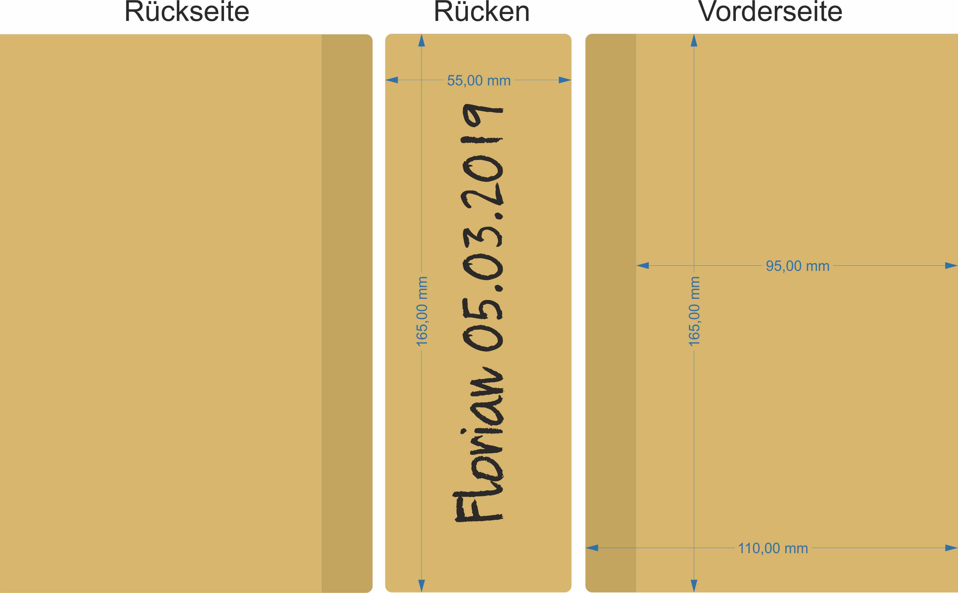 Holz Spardose Buch Form Pappel & Fichte roh Fotogravur