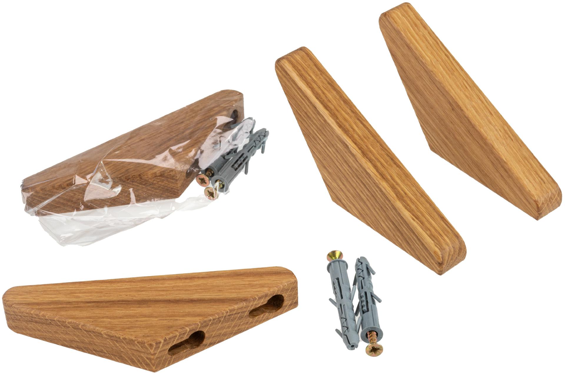 Kleiderhaken aus Eiche geoelt Holzhaken Holz Haken Tragfaehigkeit