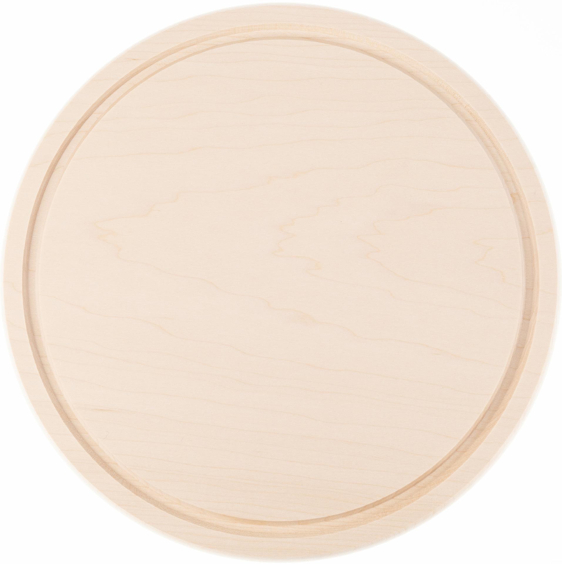 Runde Schneidebretter mit Saftrille aus FSC® Ahorn Holz Ø 26 cm