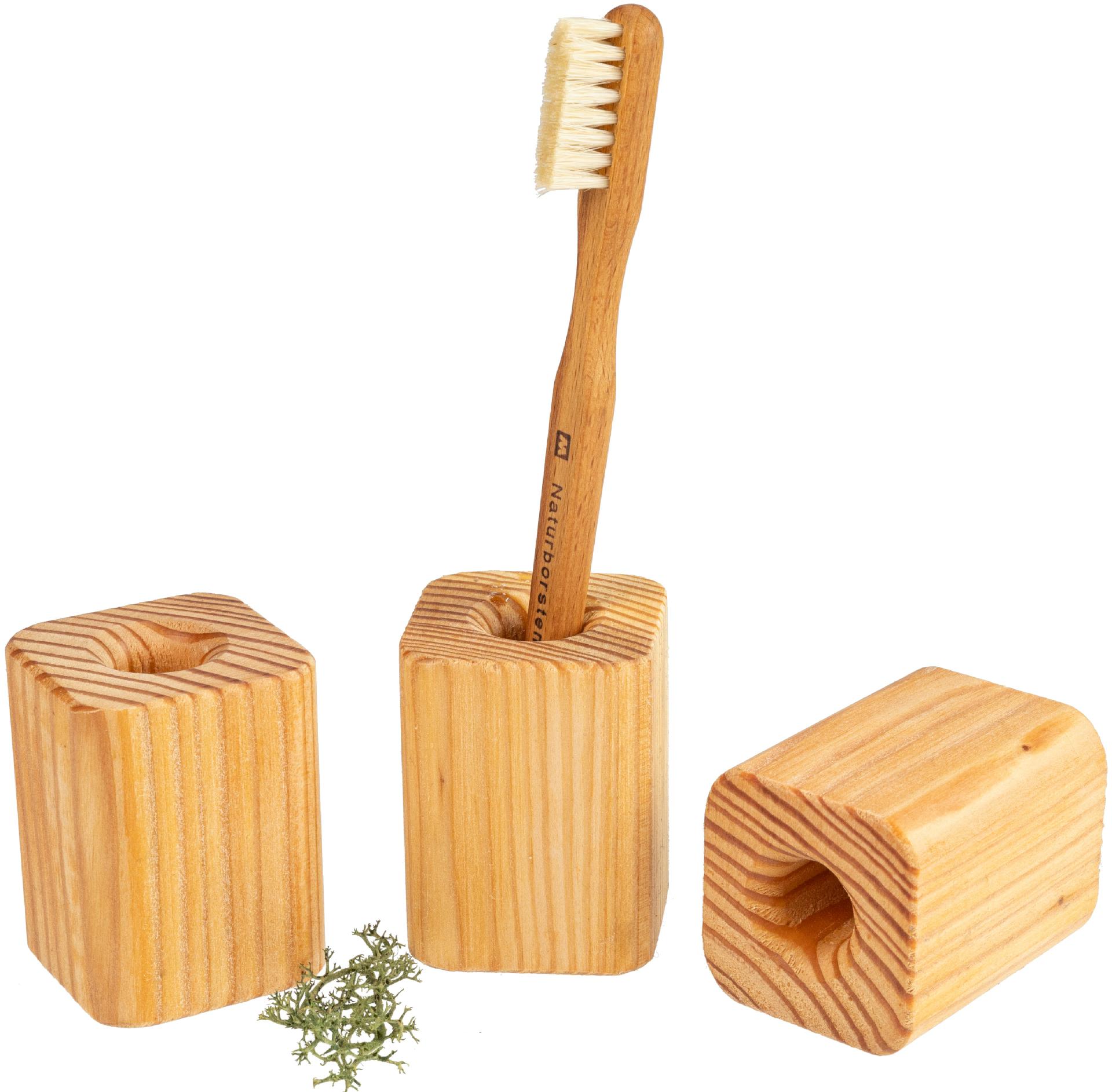 Lärchenholz Zahnbürstenhalter - Zahnbürstenhalterung aus geöltem Holz