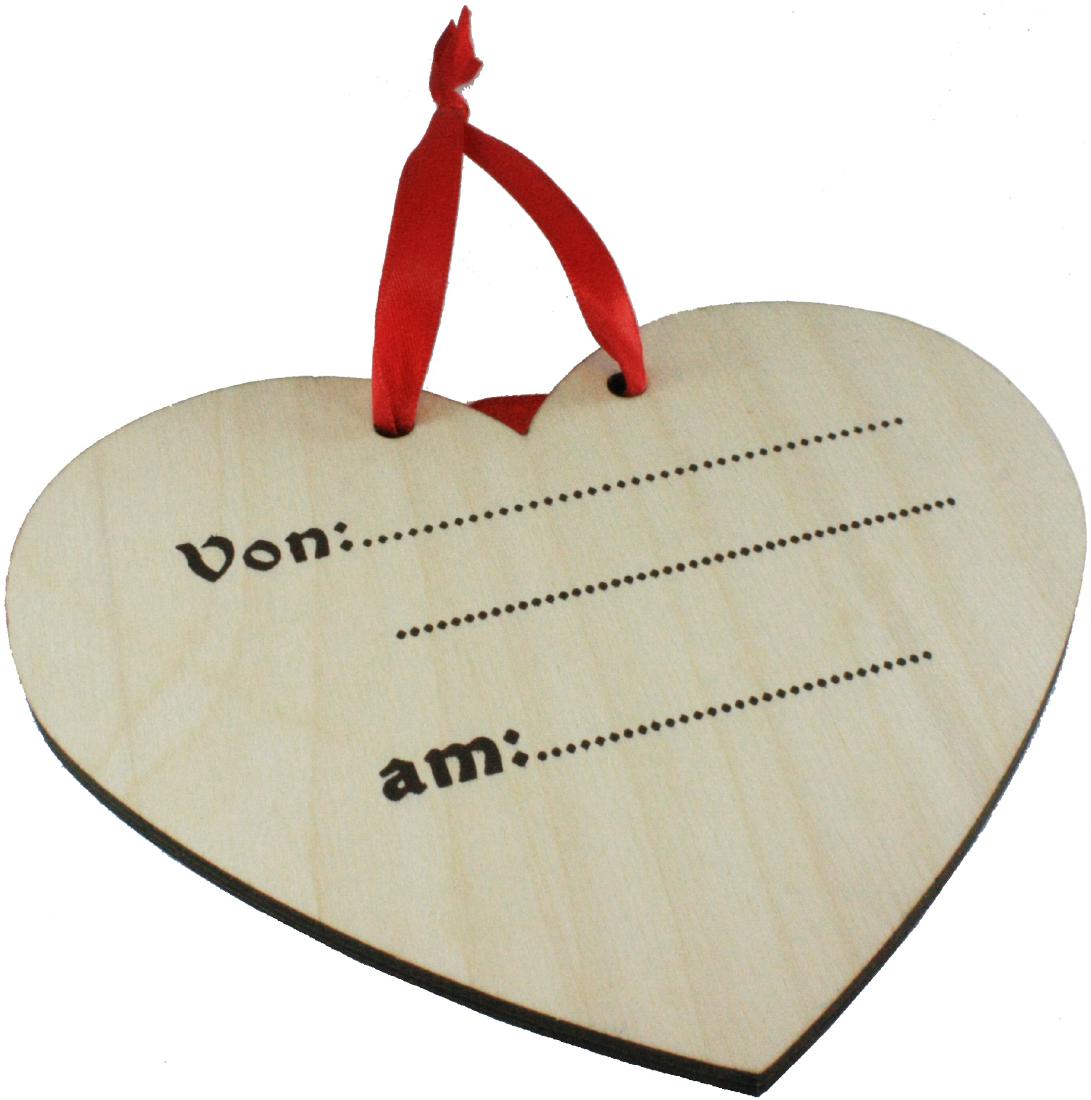 Holz Geschenk Herzen bunt bedruckt Zur Hochzeit