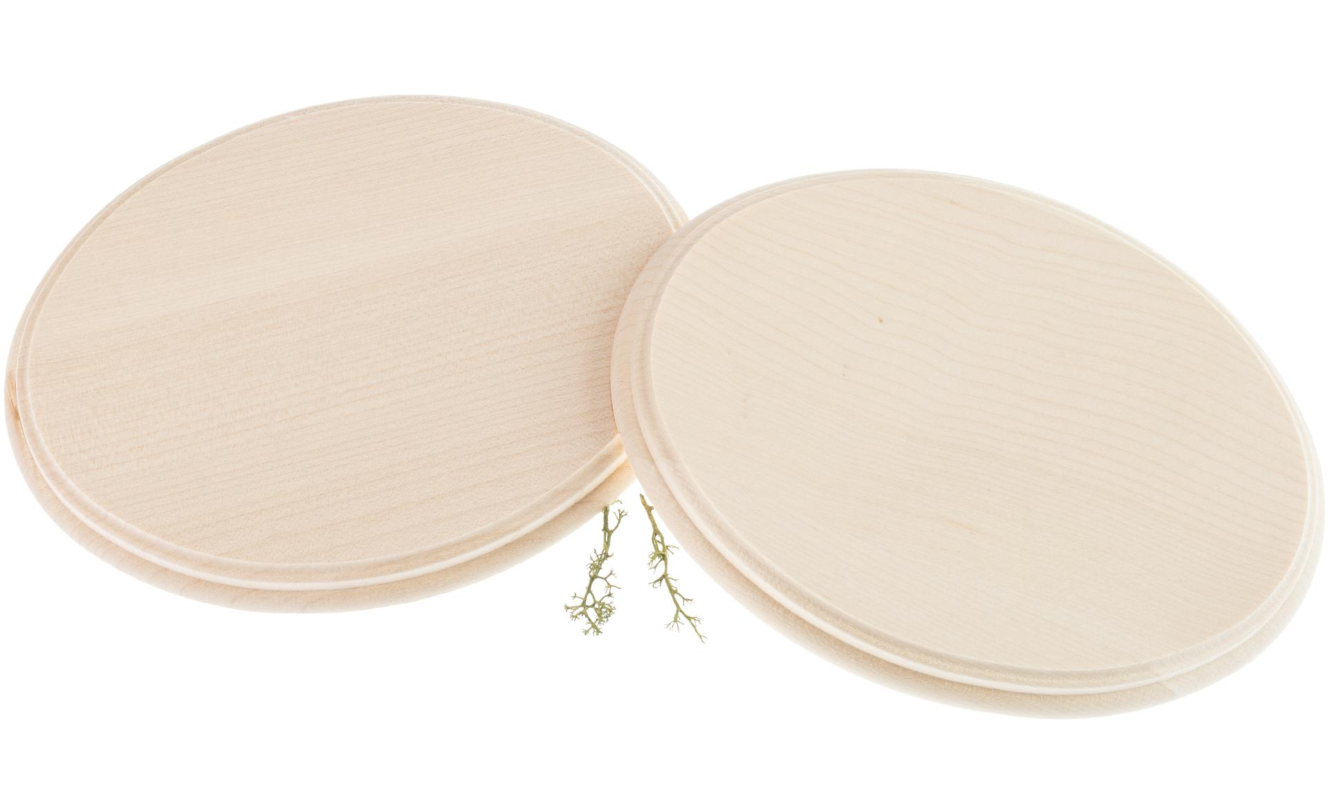Türschilder oval - Ahorn - gefräster Rand - 20 x 15 x 1,5 cm