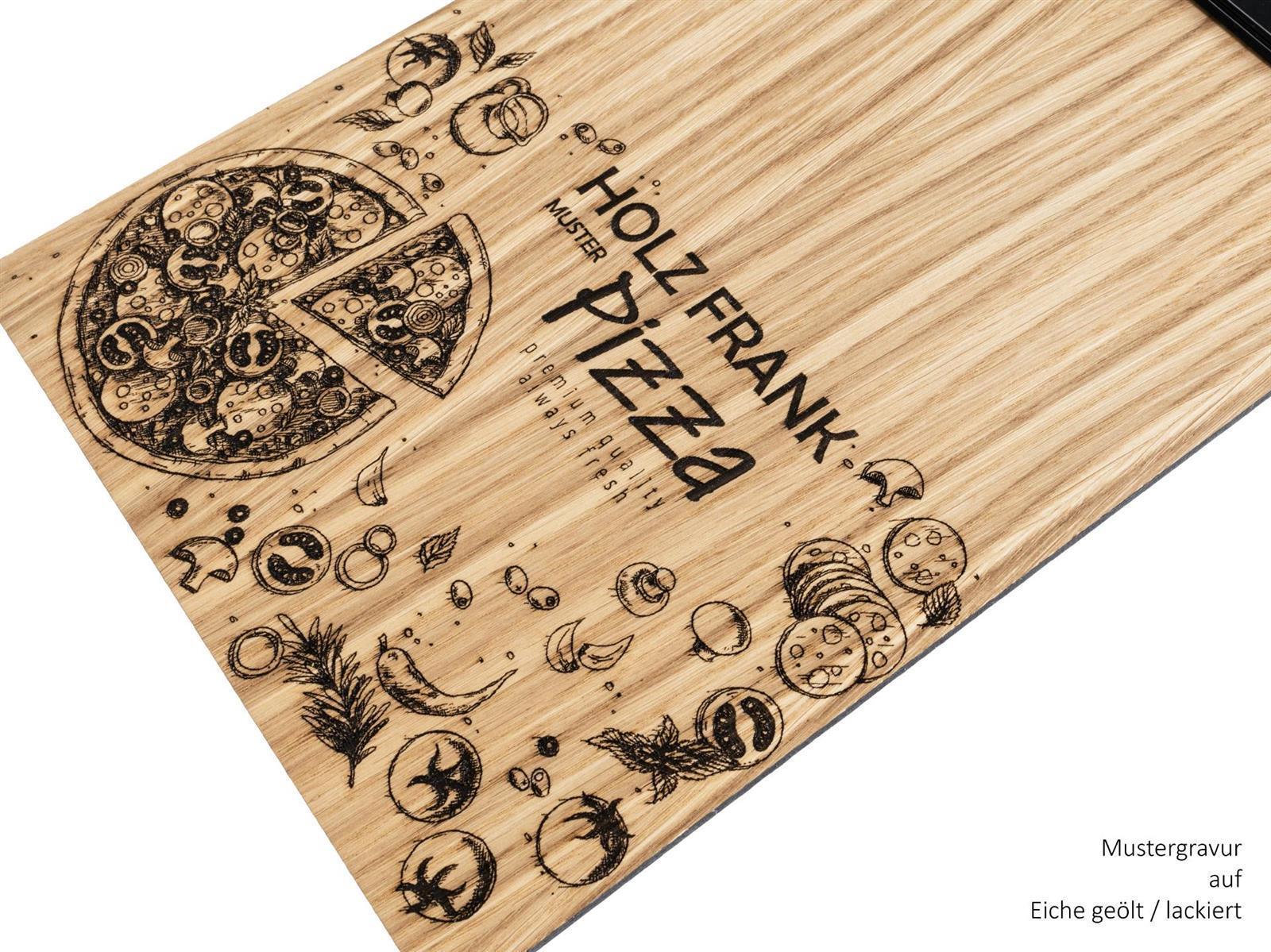 Holz Klemmbrett Eiche geoelt mit Gummiband