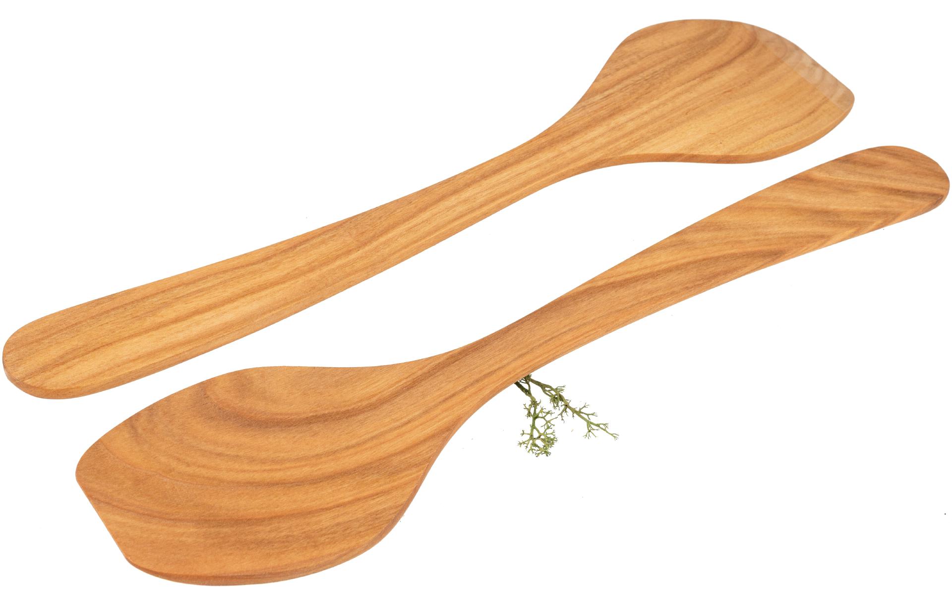 Wokwender aus Geöltem Kirschholz - 37 cm - Ideal für Asiatische Küche