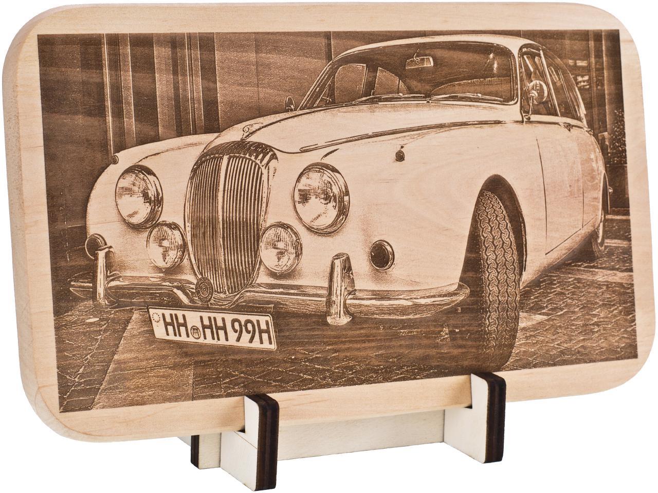 Fotogravur auf Erle Brett