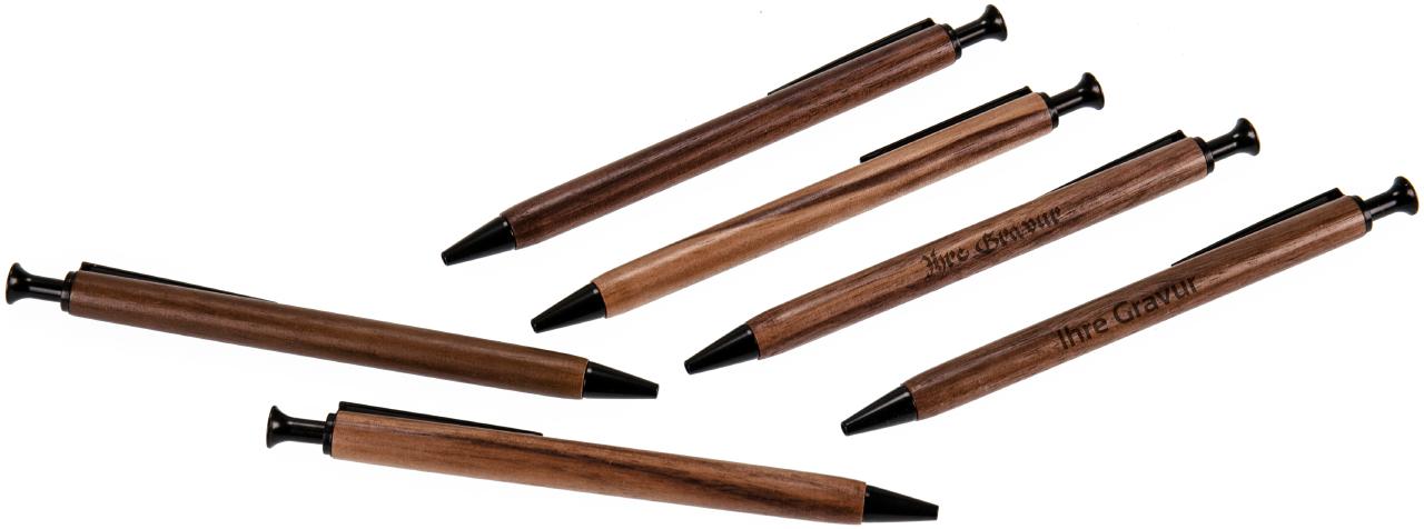 Holz Kugelschreiber aus Nussbaum zeitloses Design L:
