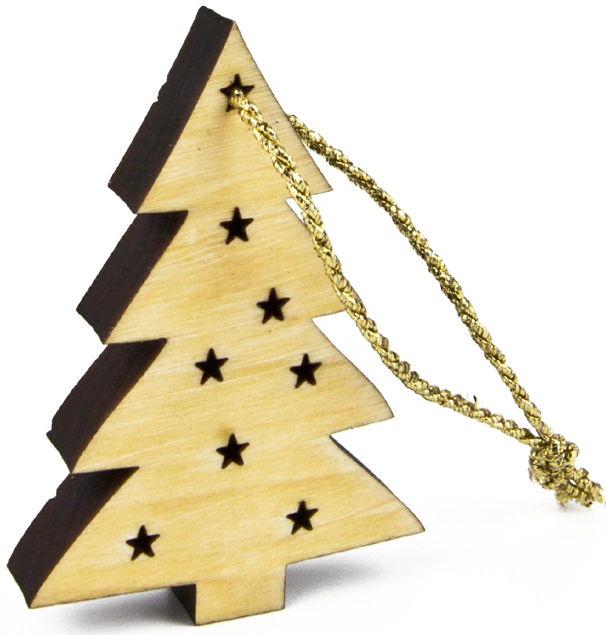 Weihnachts Anhänger - Erle geölt - Tannenbaum
