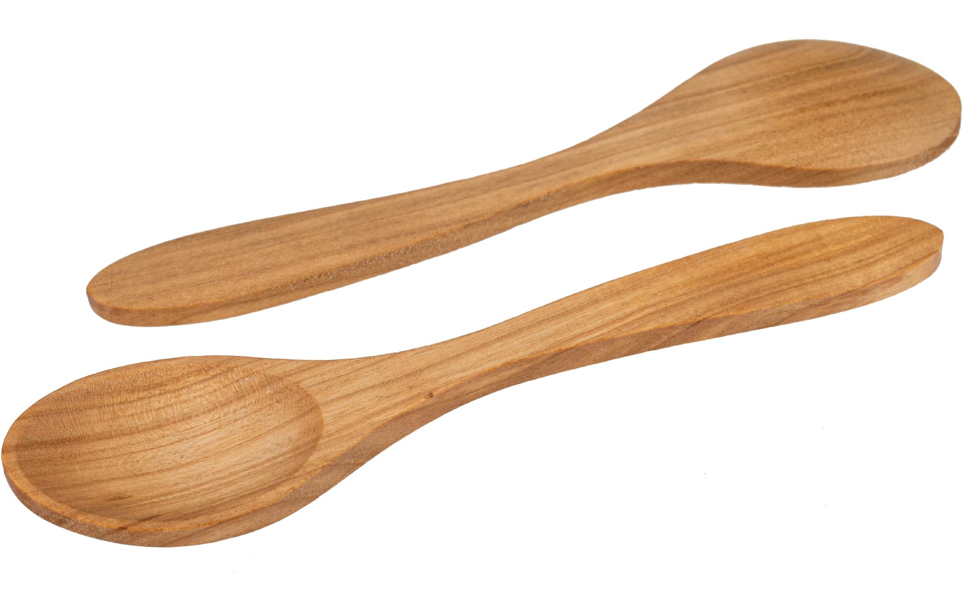 Essloeffel fuer Kinder Teeloeffel aus geoeltem Kirschholz
